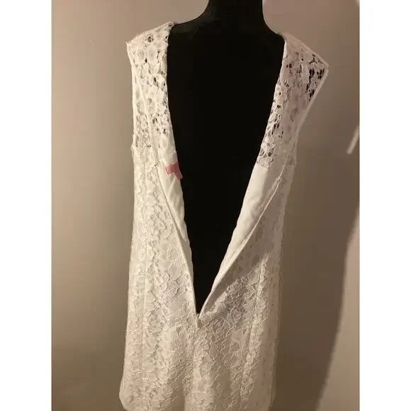 Lilly Pulitzer Mila feminine white lace dress 14 - Picture 6 of 7